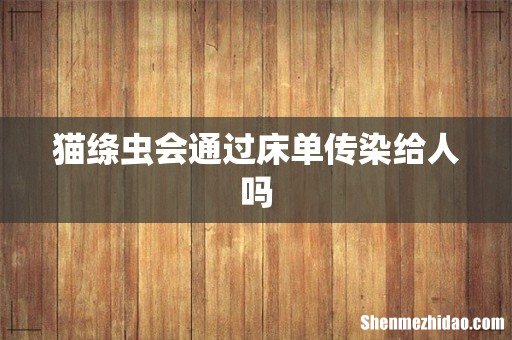 猫绦虫会通过床单传染给人吗
