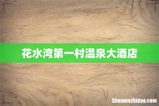 花水湾第一村温泉大酒店