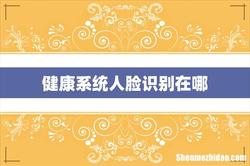 健康系统人脸识别在哪