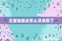 王宝强最近怎么没消息了