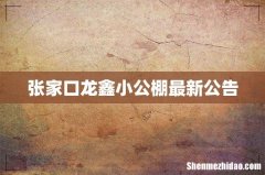 张家口龙鑫小公棚最新公告