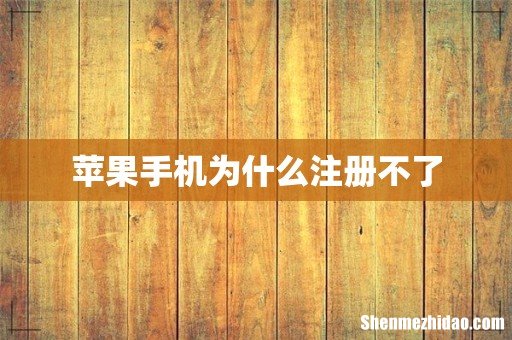 苹果手机为什么注册不了