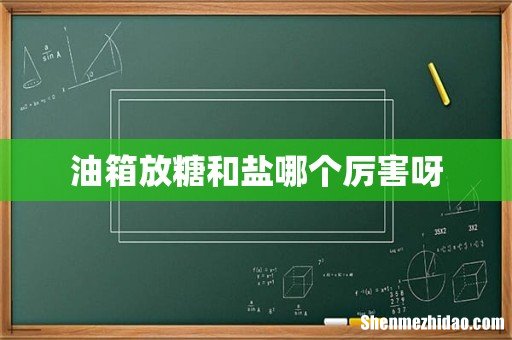 油箱放糖和盐哪个厉害呀