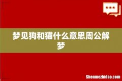 梦见狗和猫什么意思周公解梦