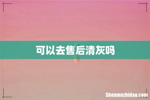可以去售后清灰吗