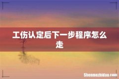 工伤认定后下一步程序怎么走