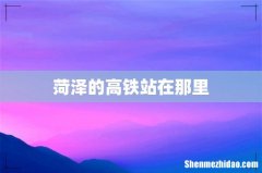 菏泽的高铁站在那里