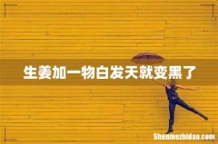生姜加一物白发天就变黑了