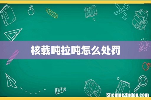 核载吨拉吨怎么处罚