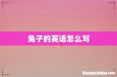 兔子的英语怎么写