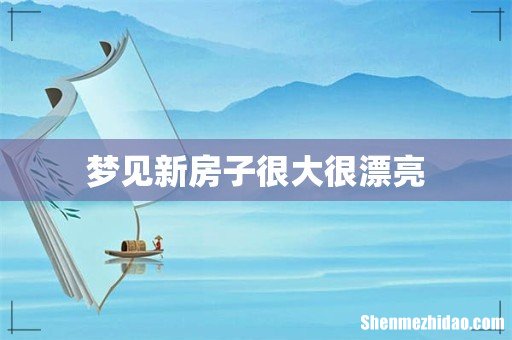 梦见新房子很大很漂亮