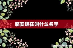 临安现在叫什么名字