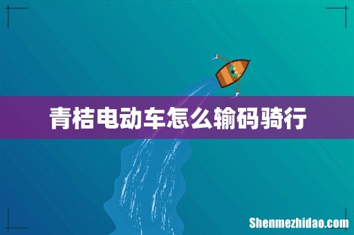 青桔电动车怎么输码骑行