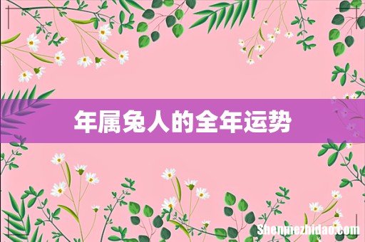 年属兔人的全年运势
