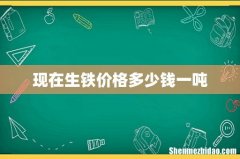 现在生铁价格多少钱一吨