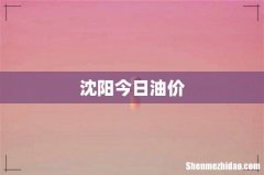 沈阳今日油价