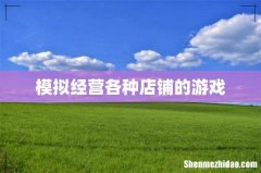 模拟经营各种店铺的游戏