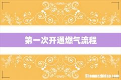第一次开通燃气流程
