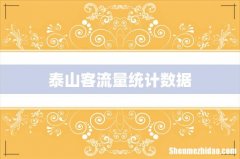 泰山客流量统计数据
