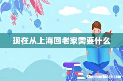 现在从上海回老家需要什么