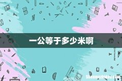 一公等于多少米啊