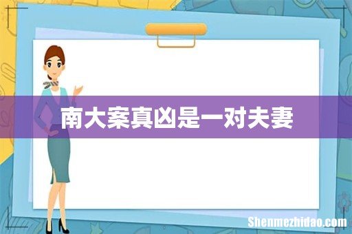 南大案真凶是一对夫妻