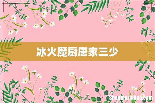 冰火魔厨唐家三少