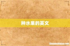 种水果的英文
