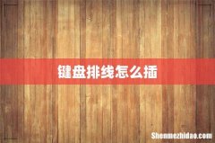 键盘排线怎么插