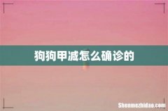 狗狗甲减怎么确诊的