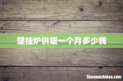壁挂炉供暖一个月多少钱