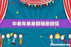 中老年单身群相亲微信