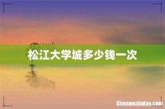 松江大学城多少钱一次