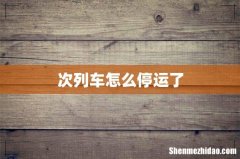 次列车怎么停运了