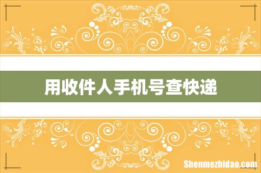 用收件人手机号查快递
