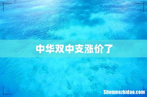 中华双中支涨价了