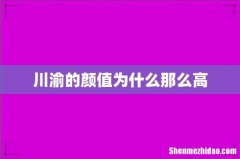 川渝的颜值为什么那么高