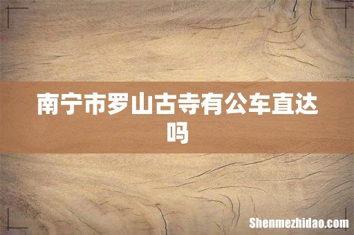 南宁市罗山古寺有公车直达吗