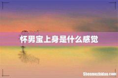 怀男宝上身是什么感觉