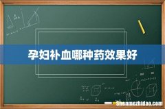 孕妇补血哪种药效果好