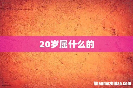 20岁属什么的