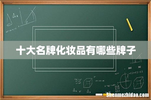 十大名牌化妆品有哪些牌子