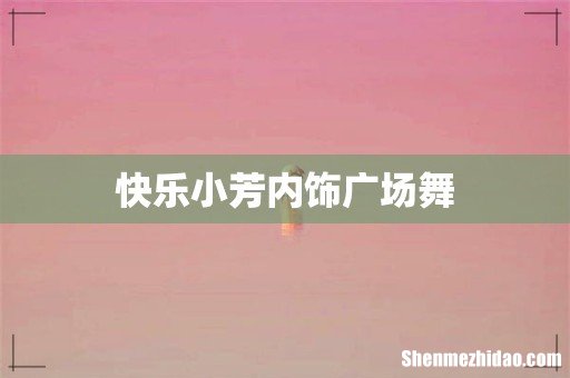 快乐小芳内饰广场舞
