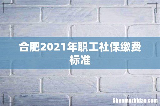 合肥2021年职工社保缴费标准