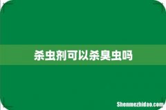 杀虫剂可以杀臭虫吗