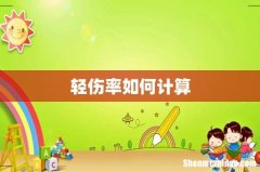 轻伤率如何计算