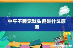 中午不睡觉就头疼是什么原因