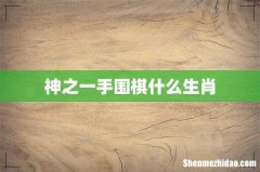 神之一手围棋什么生肖