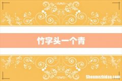 竹字头一个青