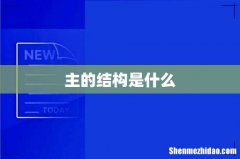 主的结构是什么